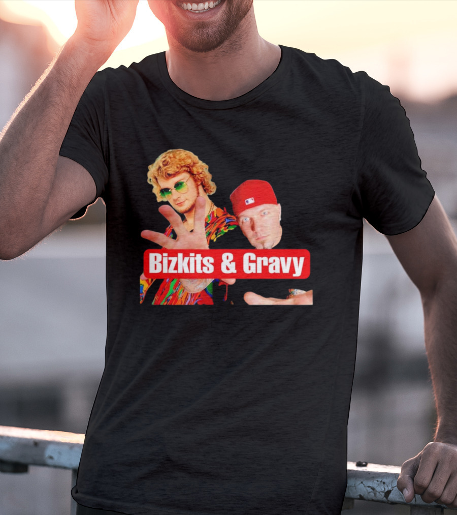 Bizkits And Gravy Funny Meme Parody With Colorful Characters T-Shirt