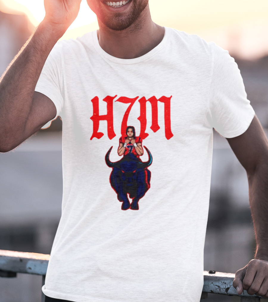 H7M CJ Stroud Houston Texans Bull T-Shirt