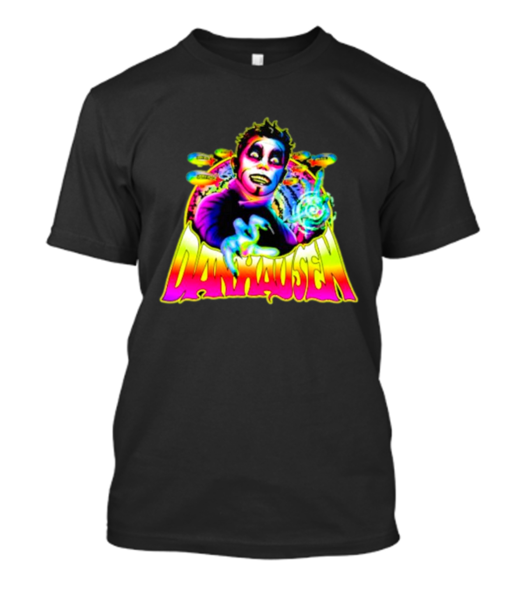 Danhausen Psychedelic Neon Art With Cosmic Whimsy T-Shirt