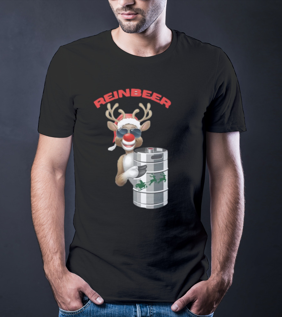 Reinbeer Reindeer Santa Funny Christmas Keg T-Shirt