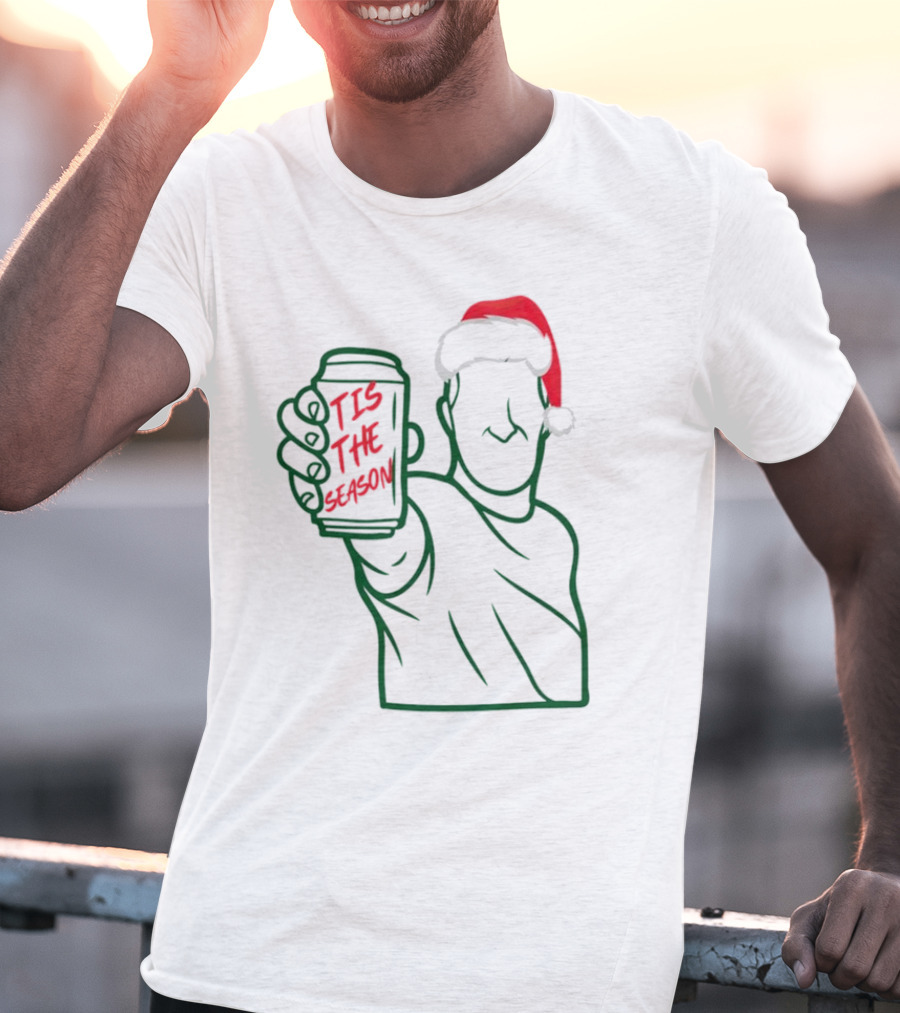 Tis The Season Beer Santa Hat Cheers T-Shirt