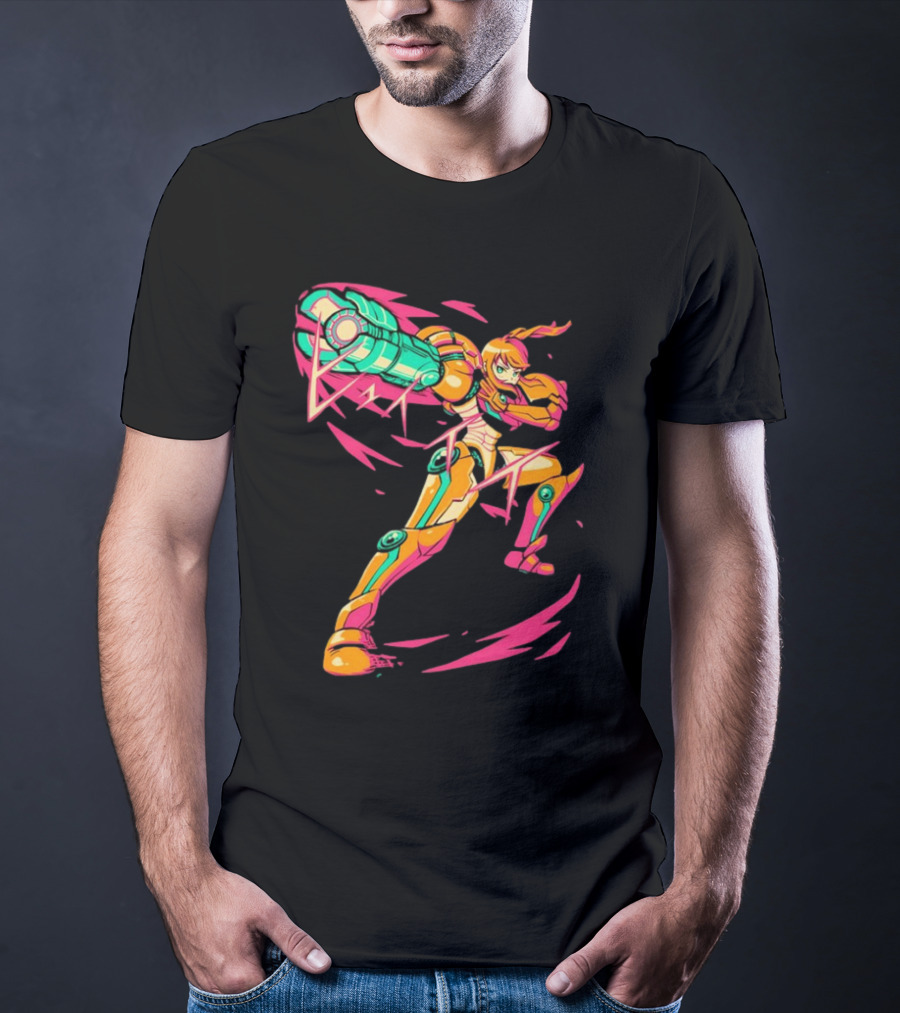 The Yetee Take Aim Metroid Samus Power Suit T-Shirt