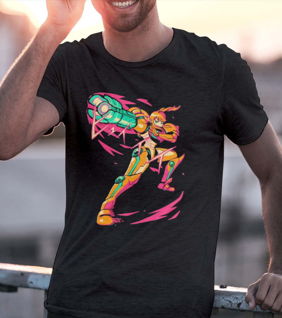 The Yetee Take Aim Metroid Samus Power Suit T-Shirt
