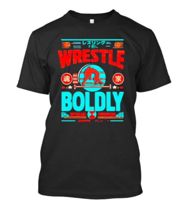 Wrestle Boldly Spread Kindness Wrestling Iconic Symbols T-Shirt