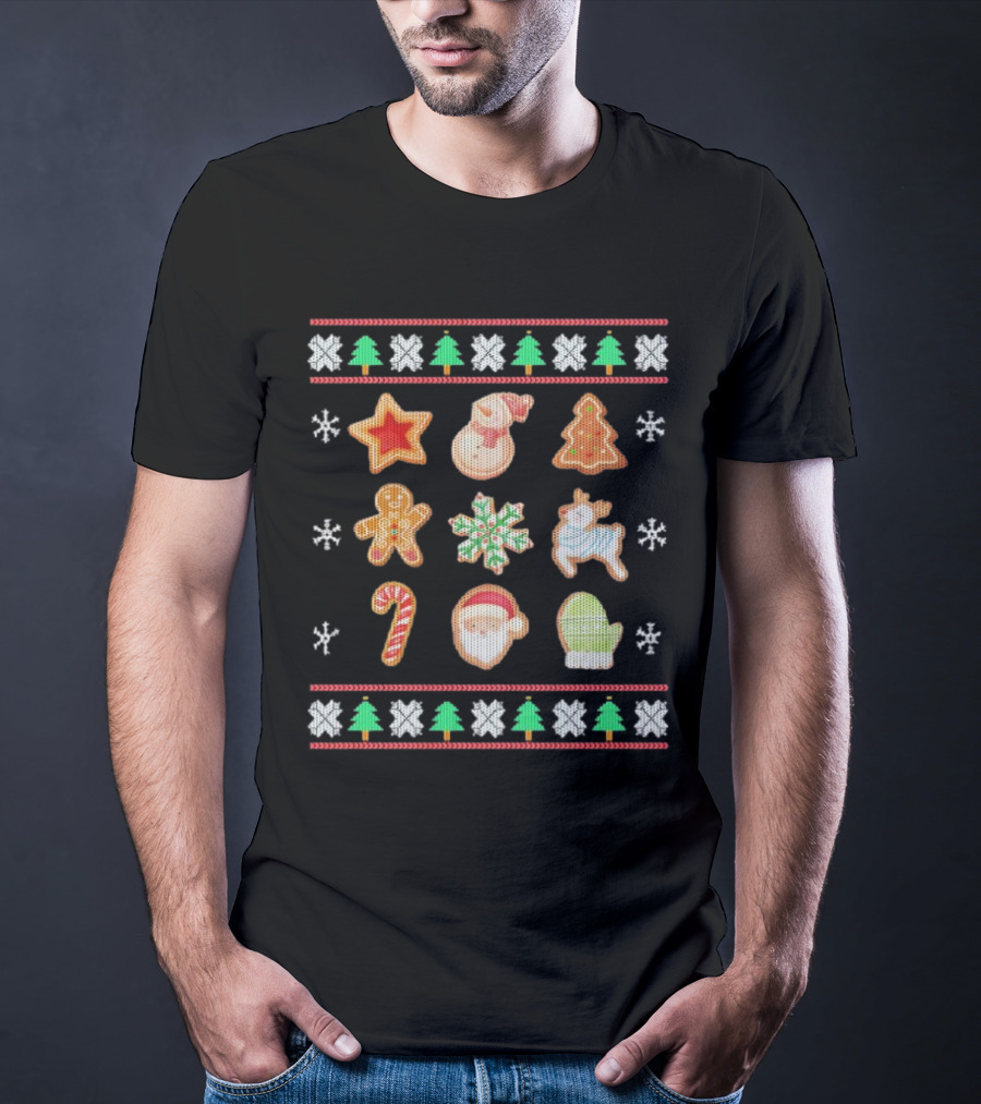 Christmas Cookies Gingerbread Snowflakes Santa Holiday T-Shirt