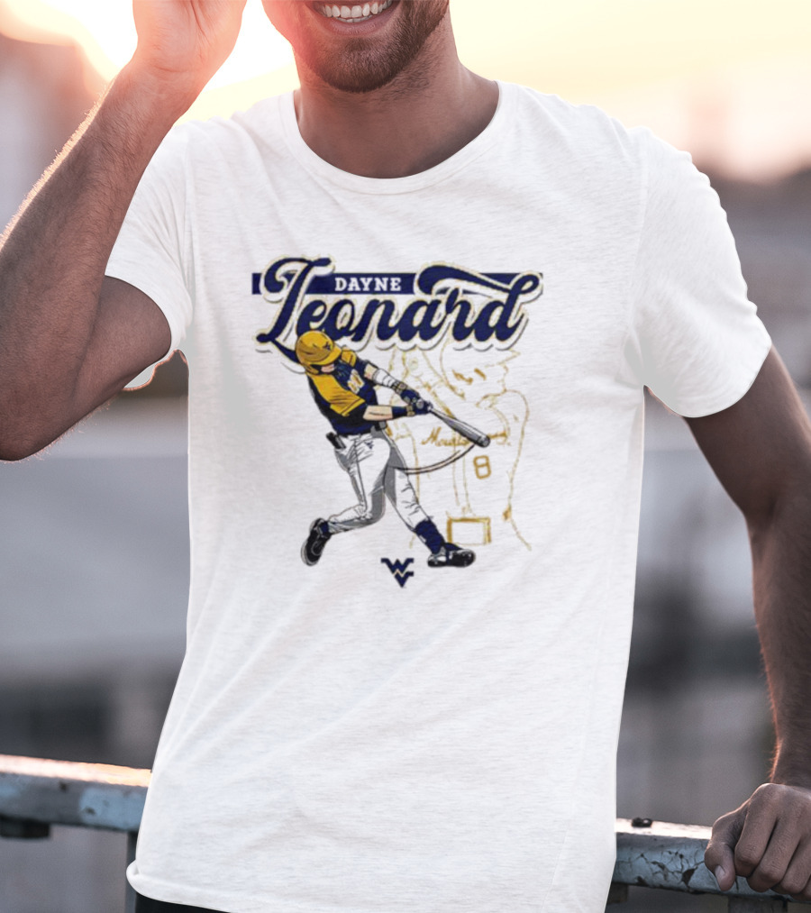 Dayne Leonard West Virginia University Baseball Player T-Shirt