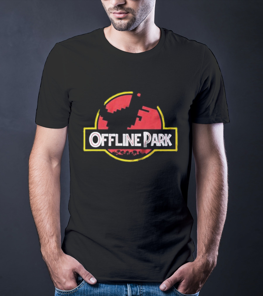 Offline Park Dinosaur Pixel T-Shirt