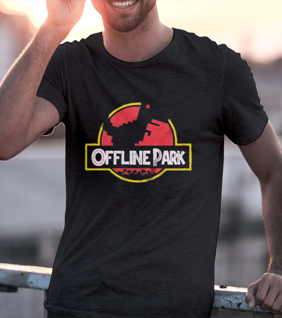 Offline Park Dinosaur Pixel T-Shirt