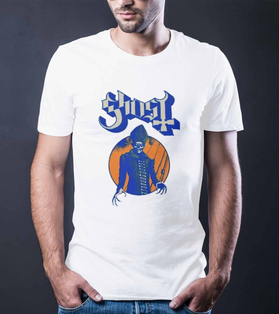 Ghost Band Blue Orange Skeleton Clown Raglan T-Shirt