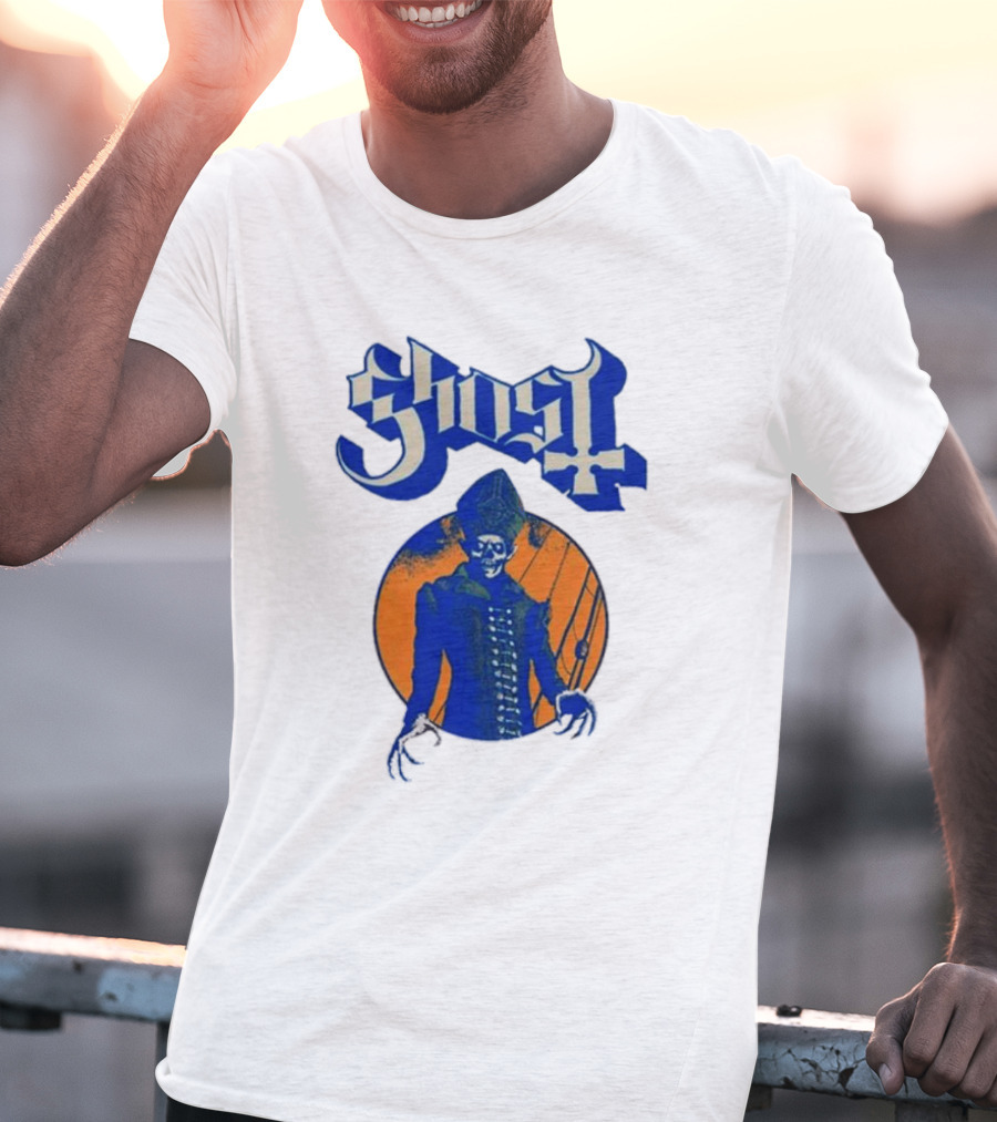 Ghost Band Blue Orange Skeleton Clown Raglan T-Shirt