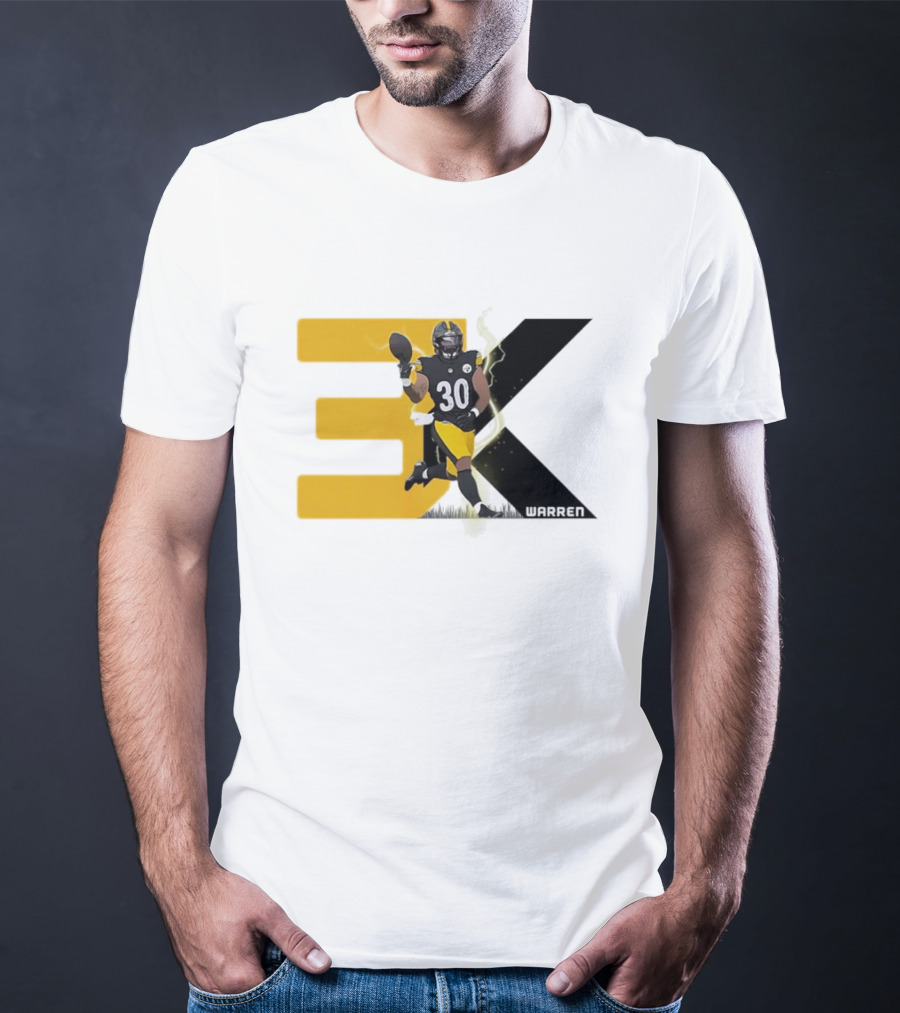 Jaylen Warren 3K 30 Pittsburgh Steelers T-Shirt