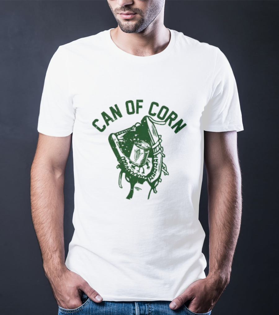 Can Of Corn Baseball Glove T-Shirt