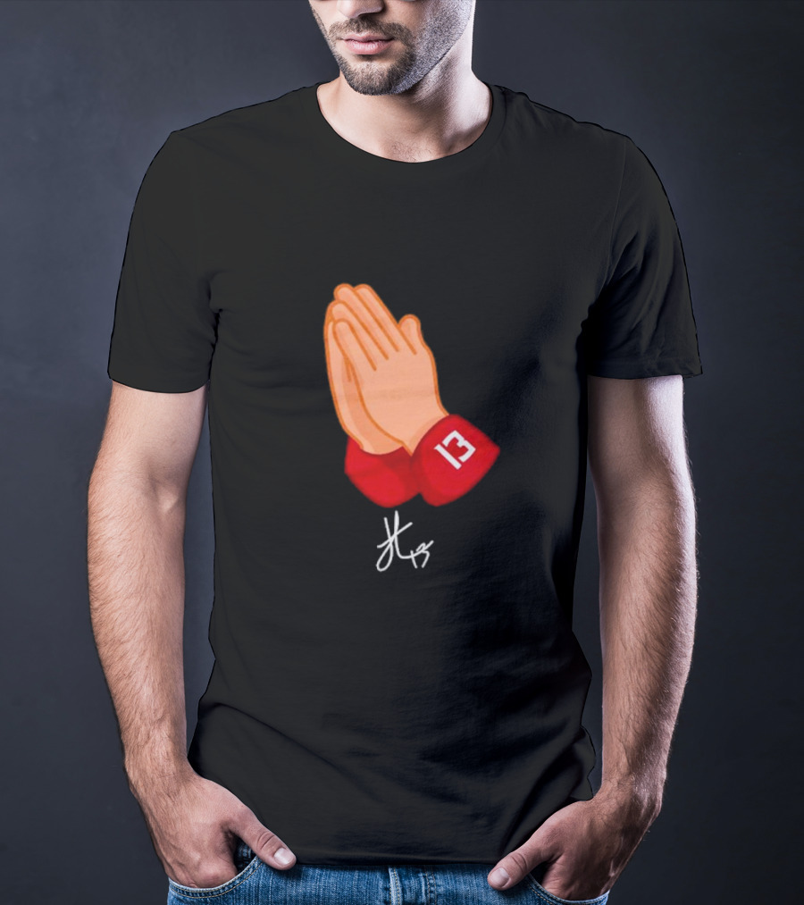 Jordan Travis College Praying Hand Number 13 T-Shirt