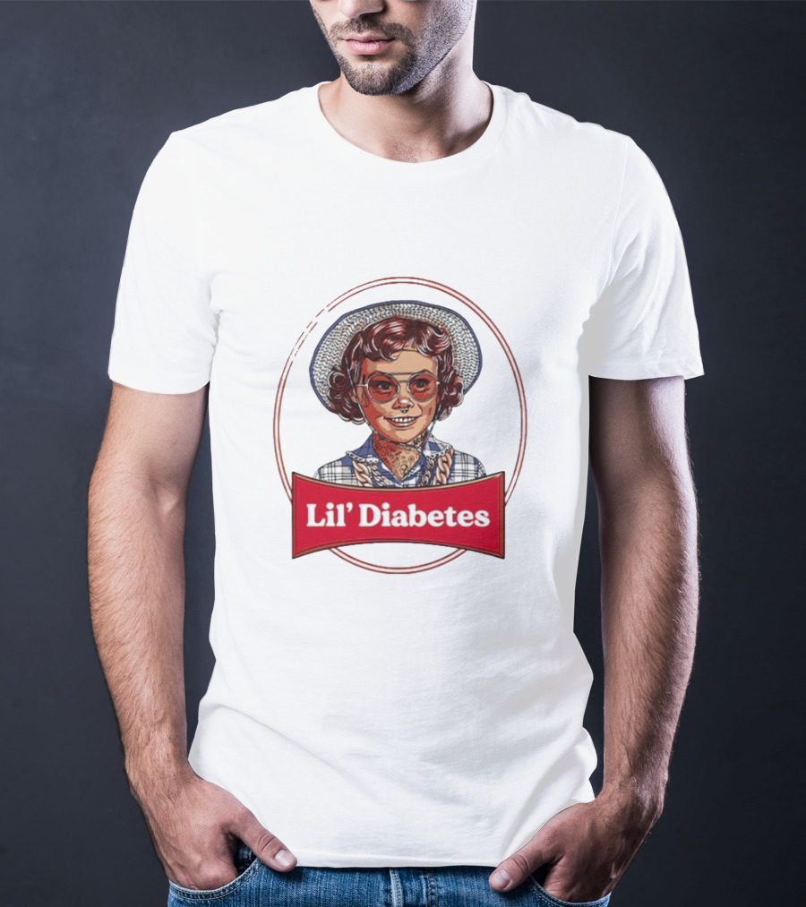 Lil’ Diabetes Retro Kid With Hat And Glasses T-Shirt