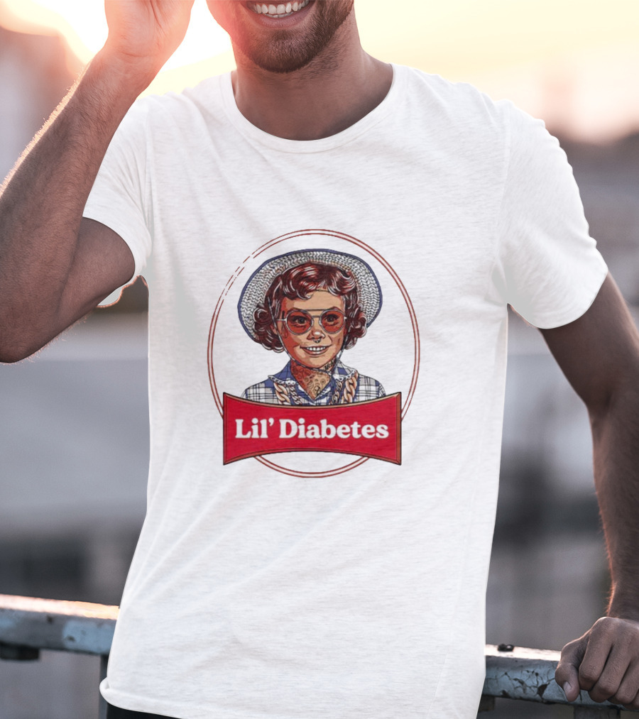 Lil’ Diabetes Retro Kid With Hat And Glasses T-Shirt
