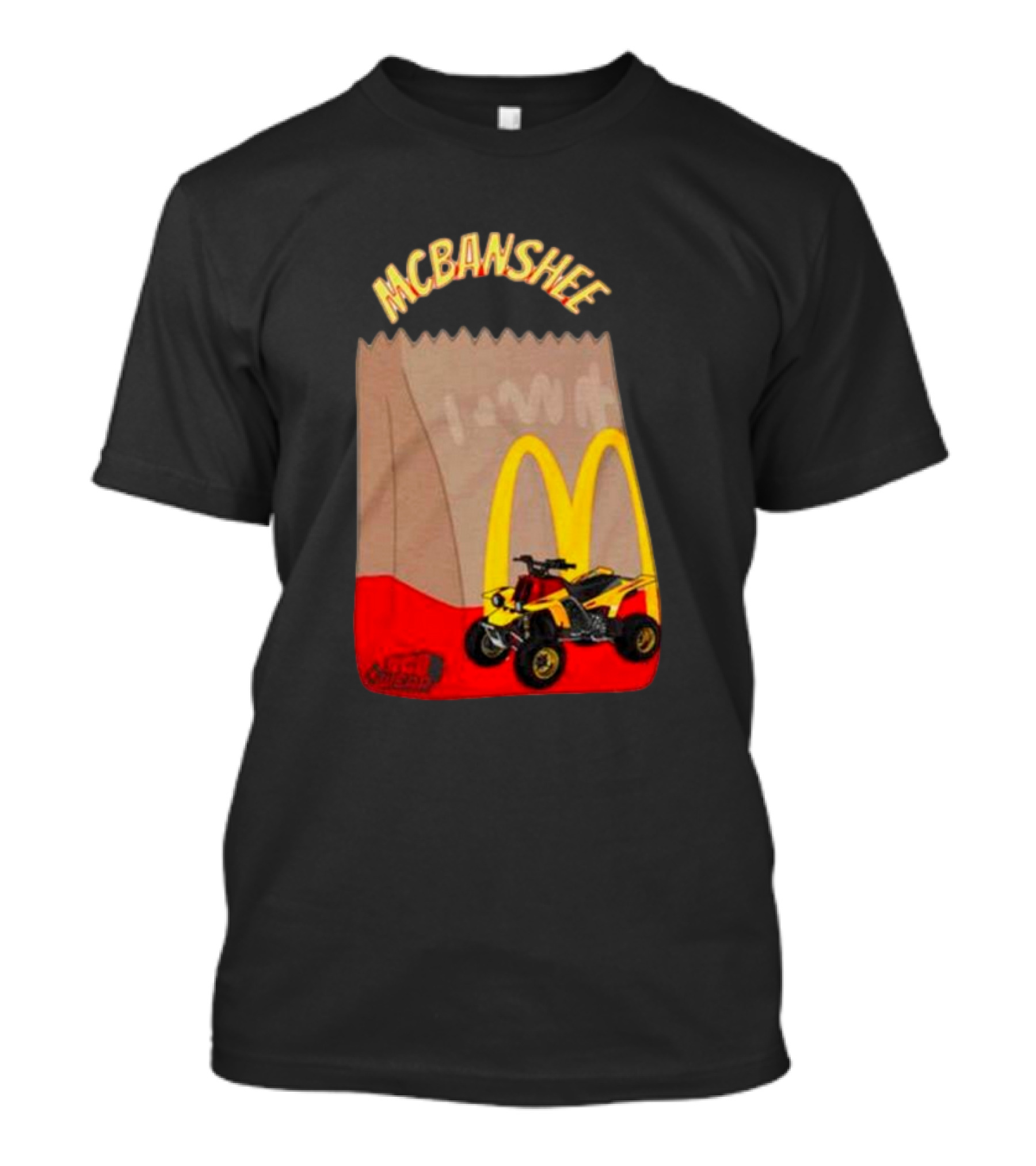 MCBANSHEE Logo Bag With Yellow Quad Bike And McDonald's Arches T-Shirt