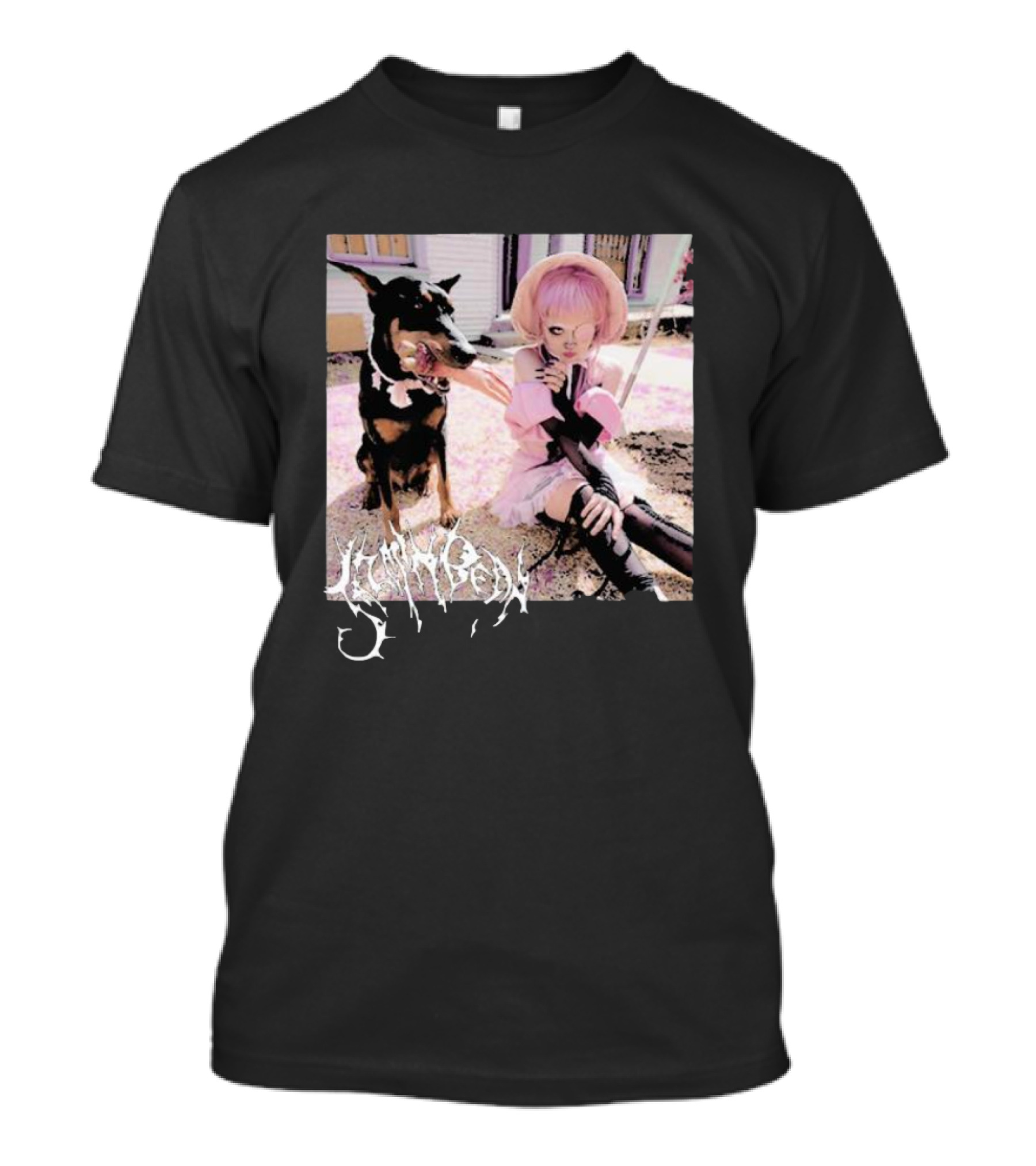 Jazmin Bean Yandere Aesthetic Pink Wig Dog T-Shirt