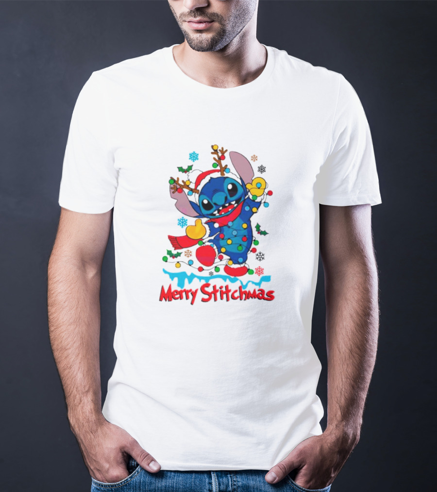 Merry Stitchmas Santa Merry Christmas Stitch T-Shirt
