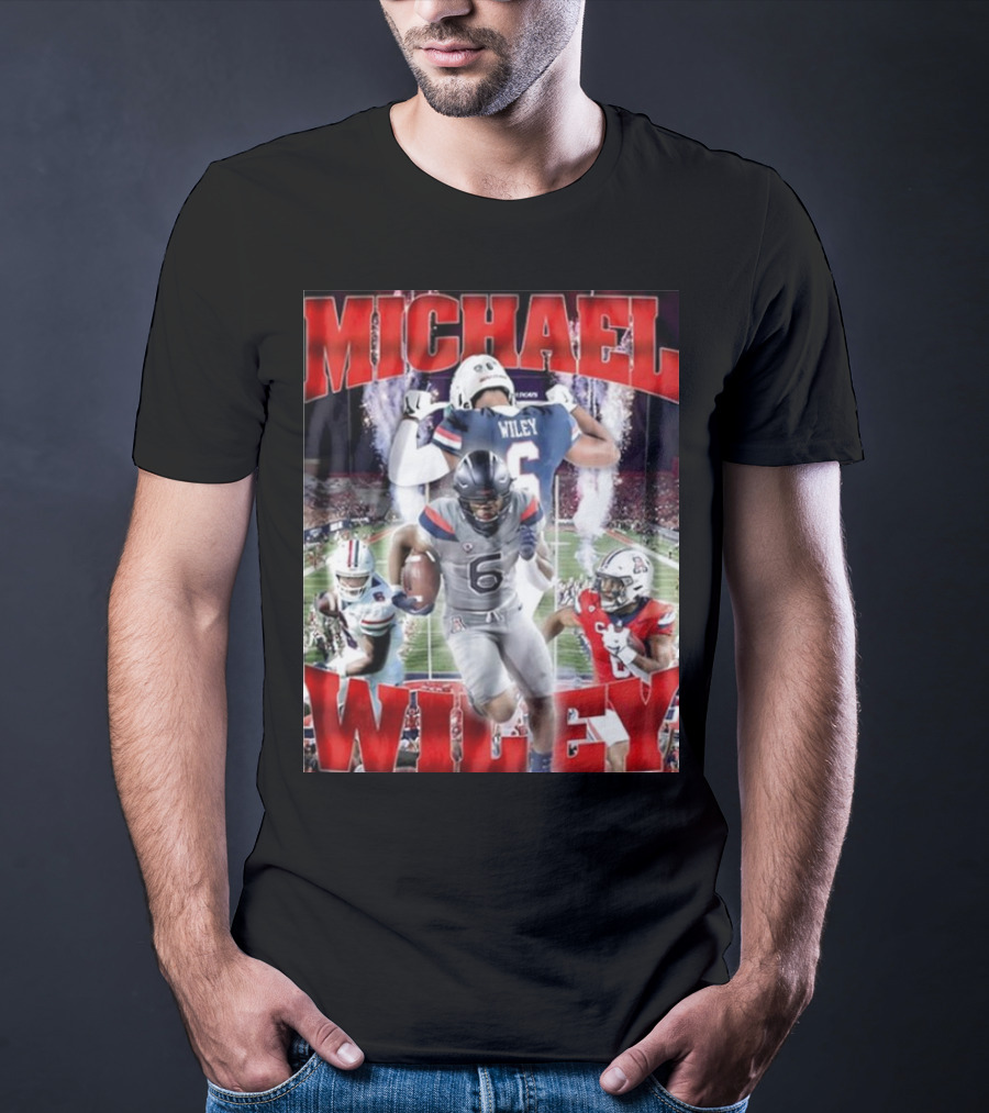 Michael Wiley Arizona Wildcats Football Dynamic On-Field Action T-Shirt