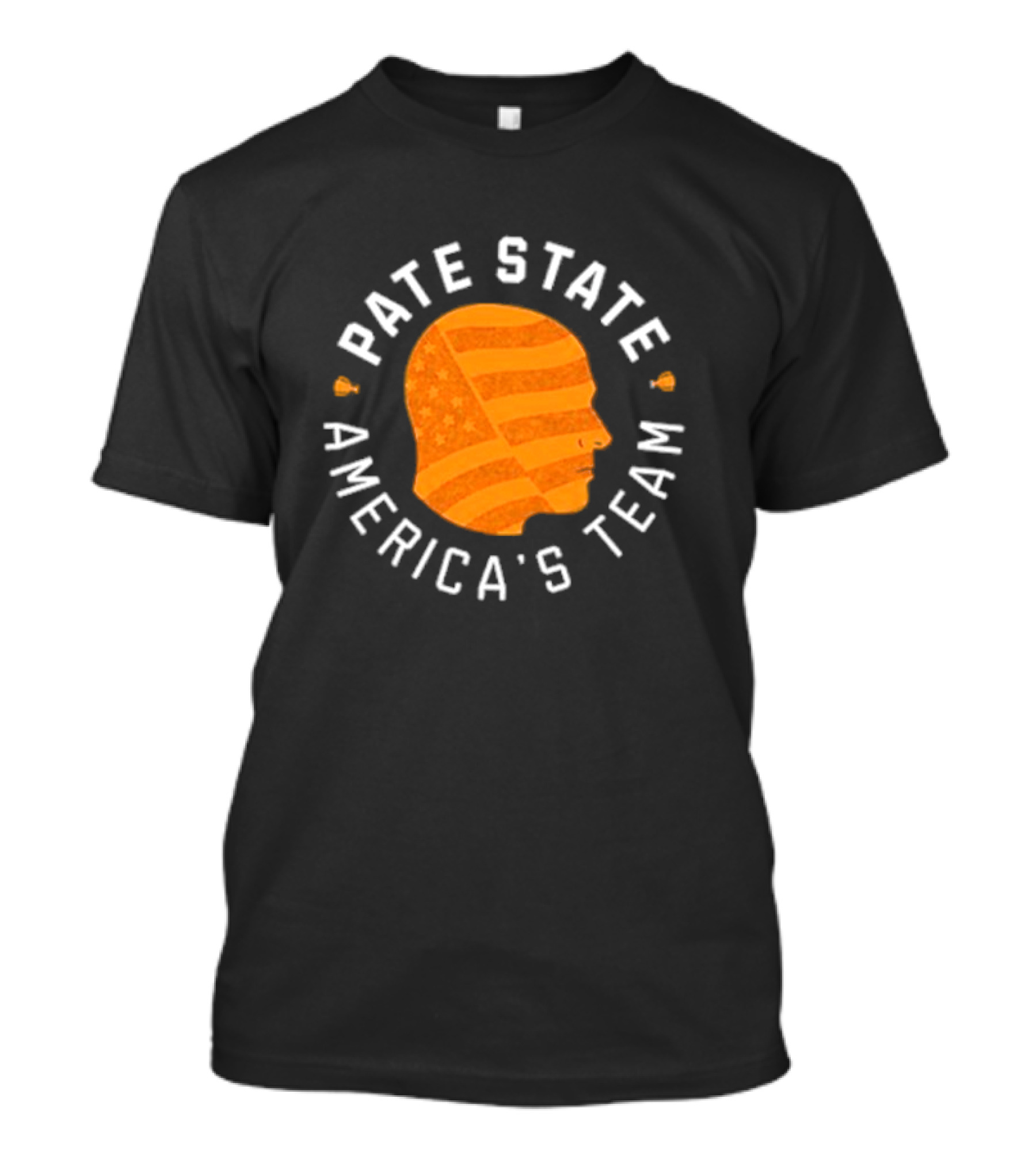 Pate State America's Team Football USA Flag Head T-Shirt