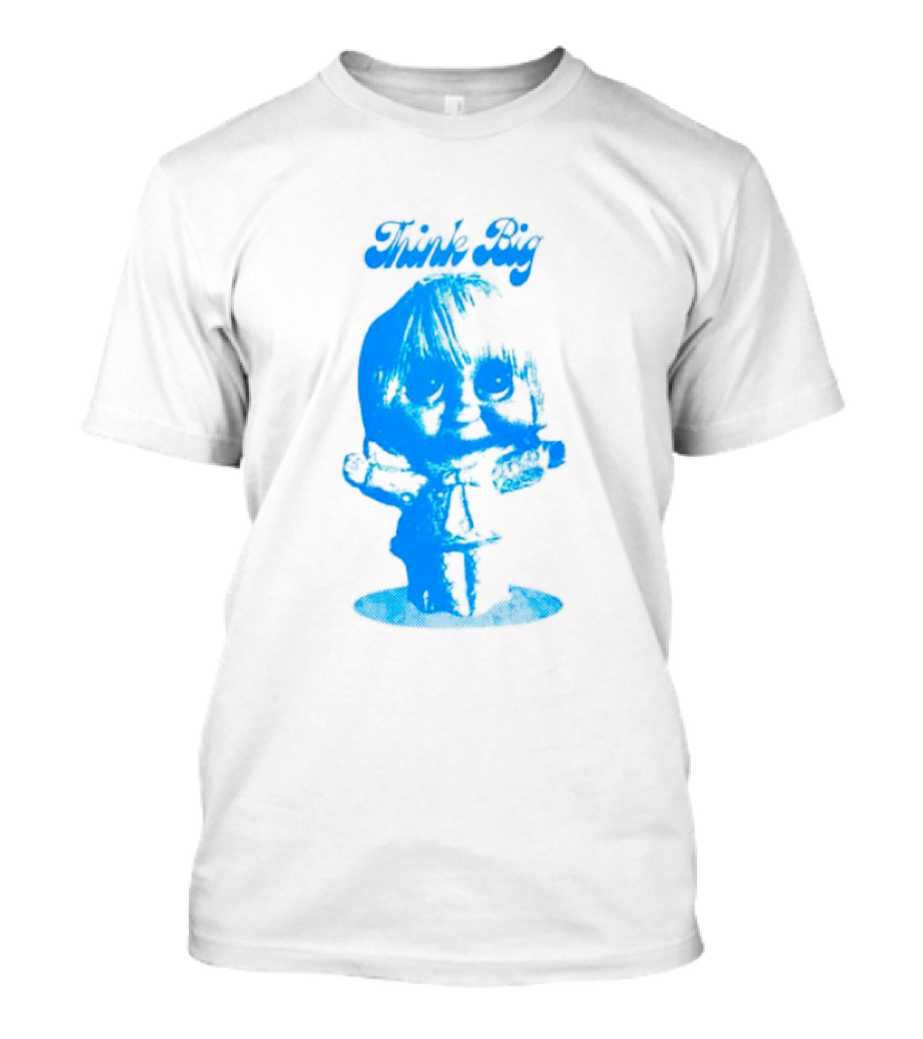 Think Big Blue Figurine With Large Eyes T-Shirt