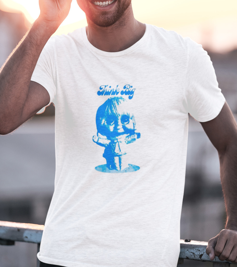 Think Big Blue Figurine With Large Eyes T-Shirt