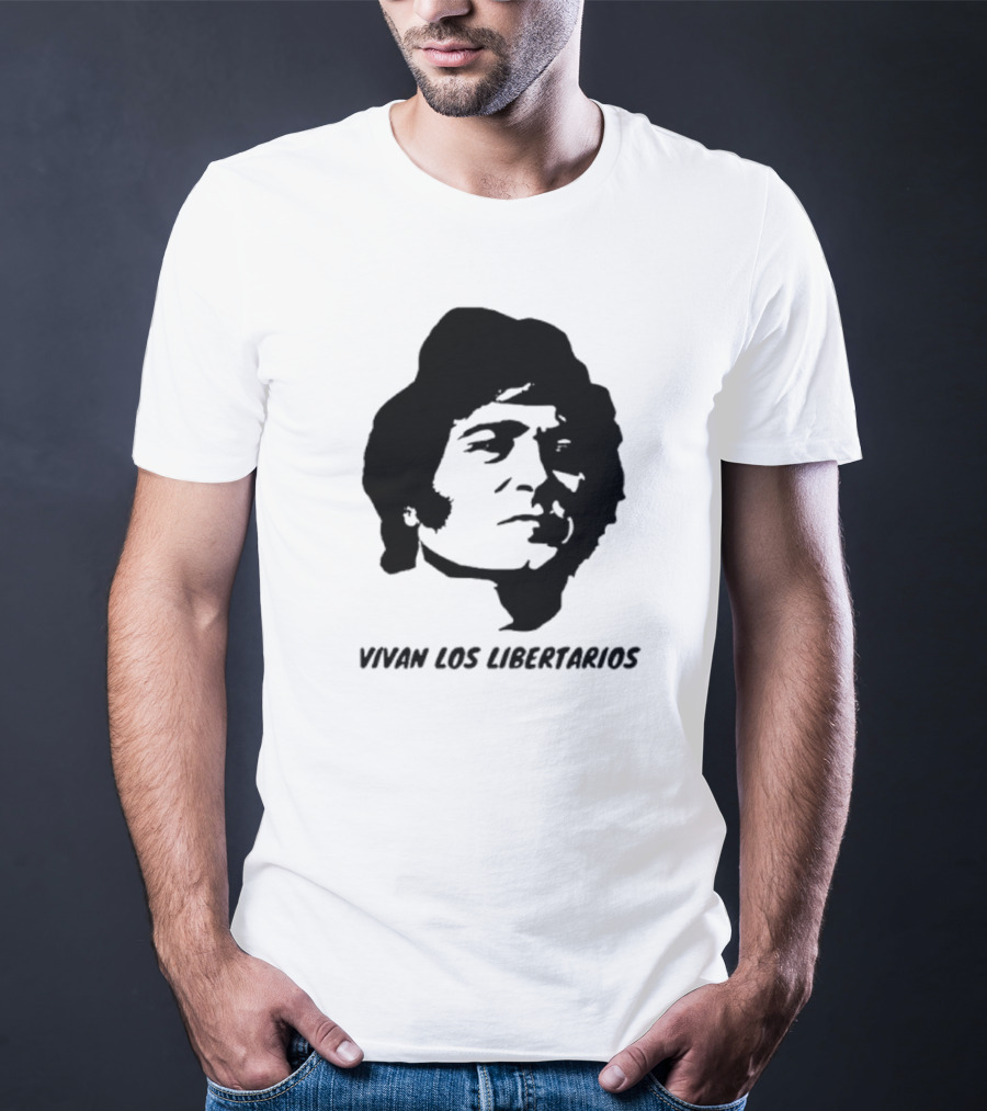 Vivan Los Libertarios Victor Jara Tribute Text T-Shirt