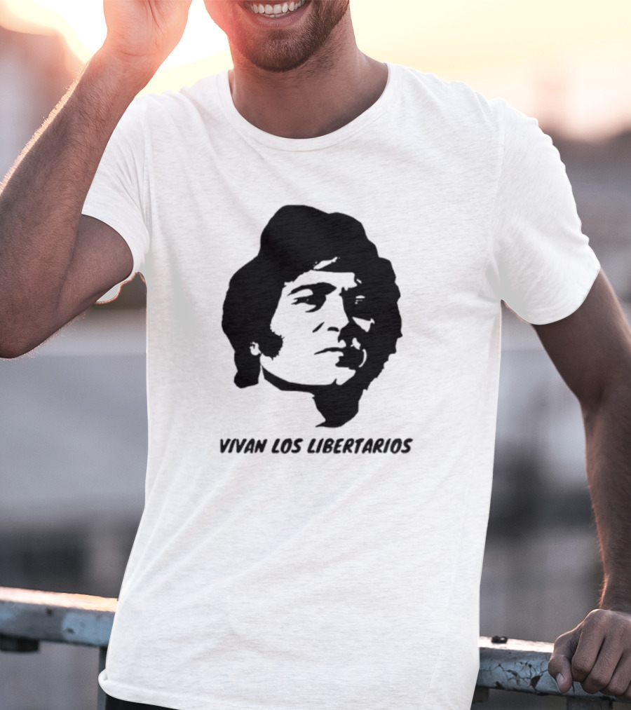 Vivan Los Libertarios Victor Jara Tribute Text T-Shirt