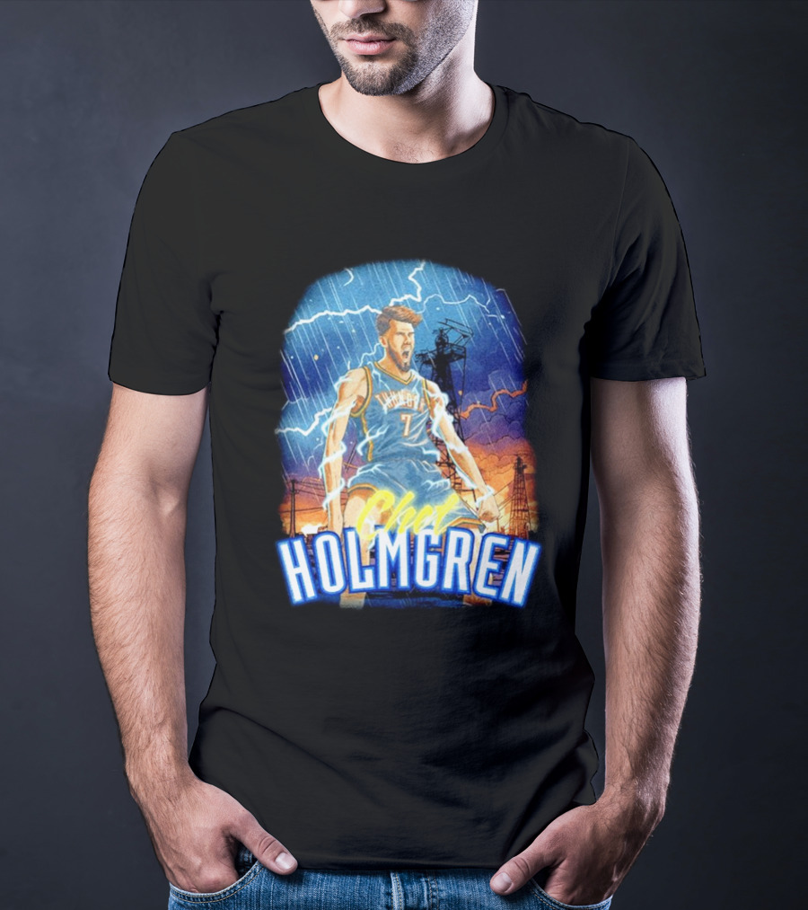 Chet Holmgren Thunder Basketball Storm Oklahoma City T-Shirt
