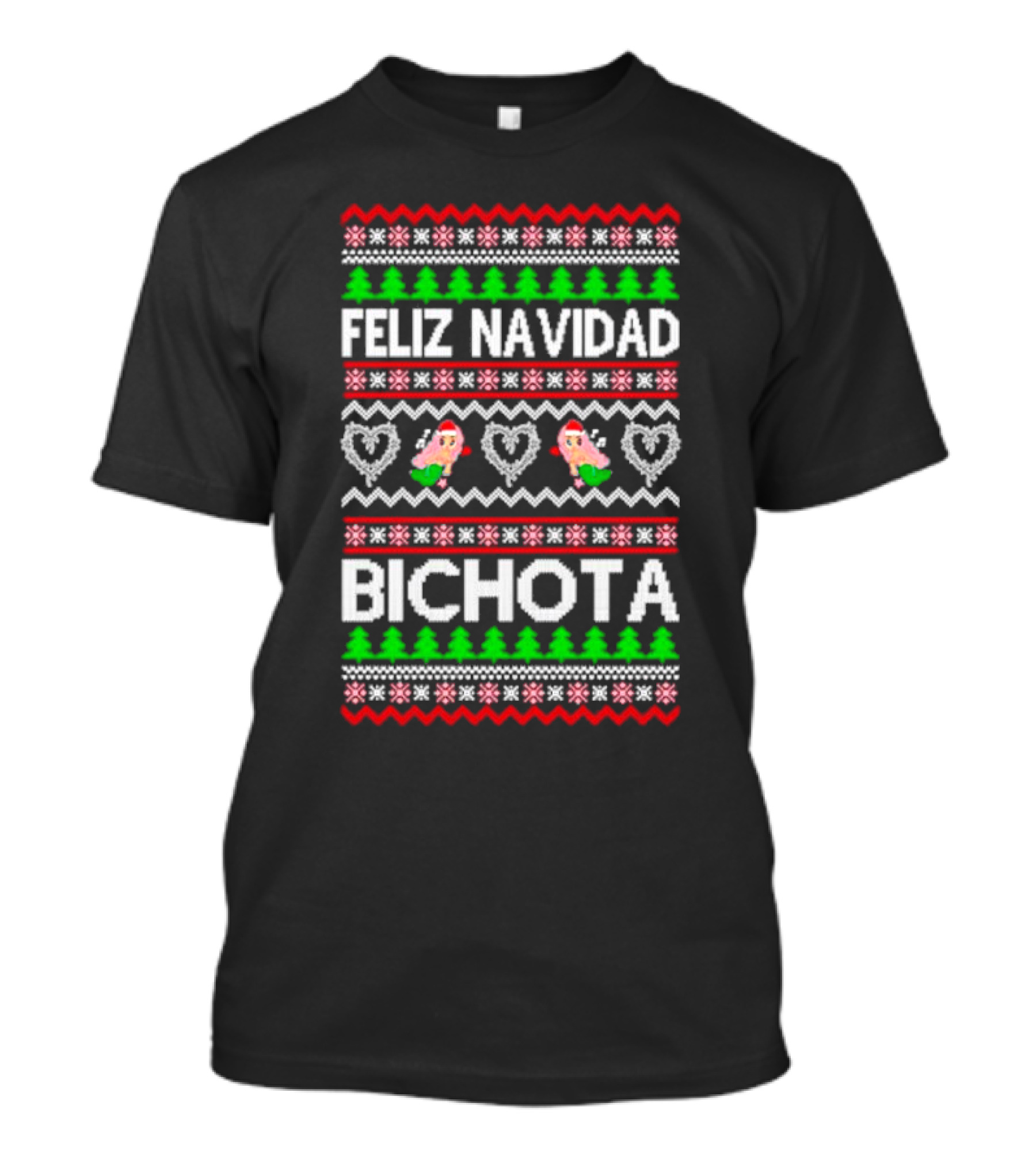 Feliz Navidad Bichota Festive Ugly Christmas T-Shirt