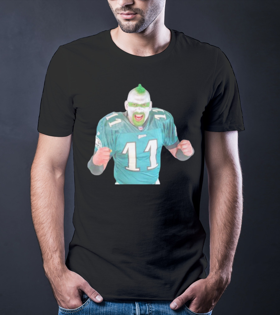 Jamie Pagliei The Philly Sports Fanatic In Eagles Jersey 11 T-Shirt