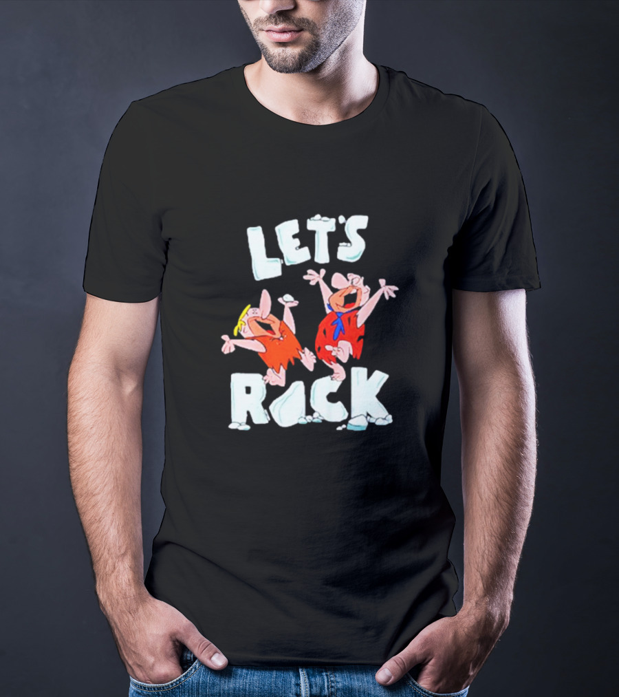 The Flintstones Let's Rock Fred And Barney Dancing T-Shirt