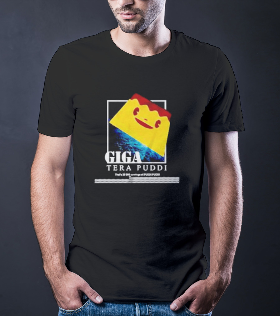 Giga Tera Puddi Earth Space Pudding Face T-Shirt