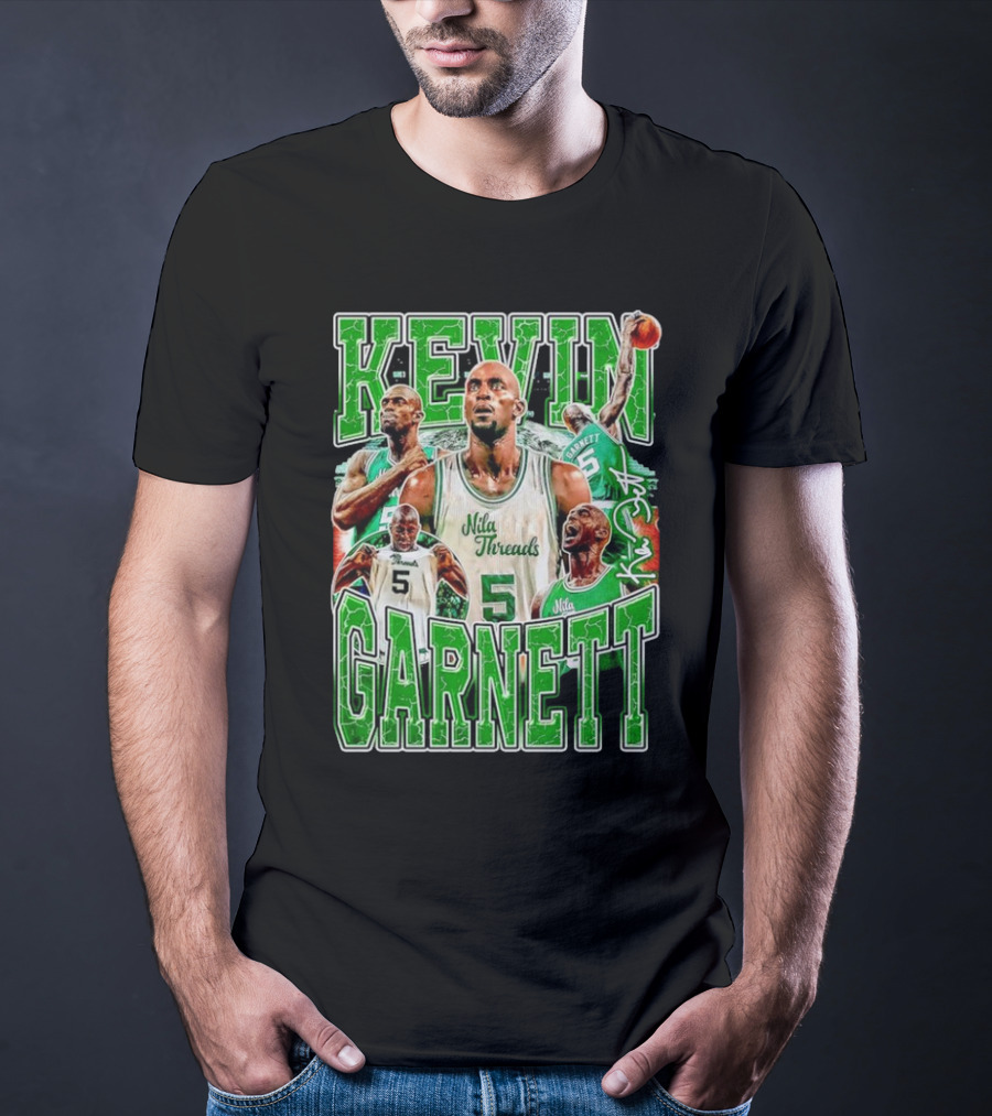 Kevin Garnett Boston Celtics Nila Threads Basketball Legend T-Shirt