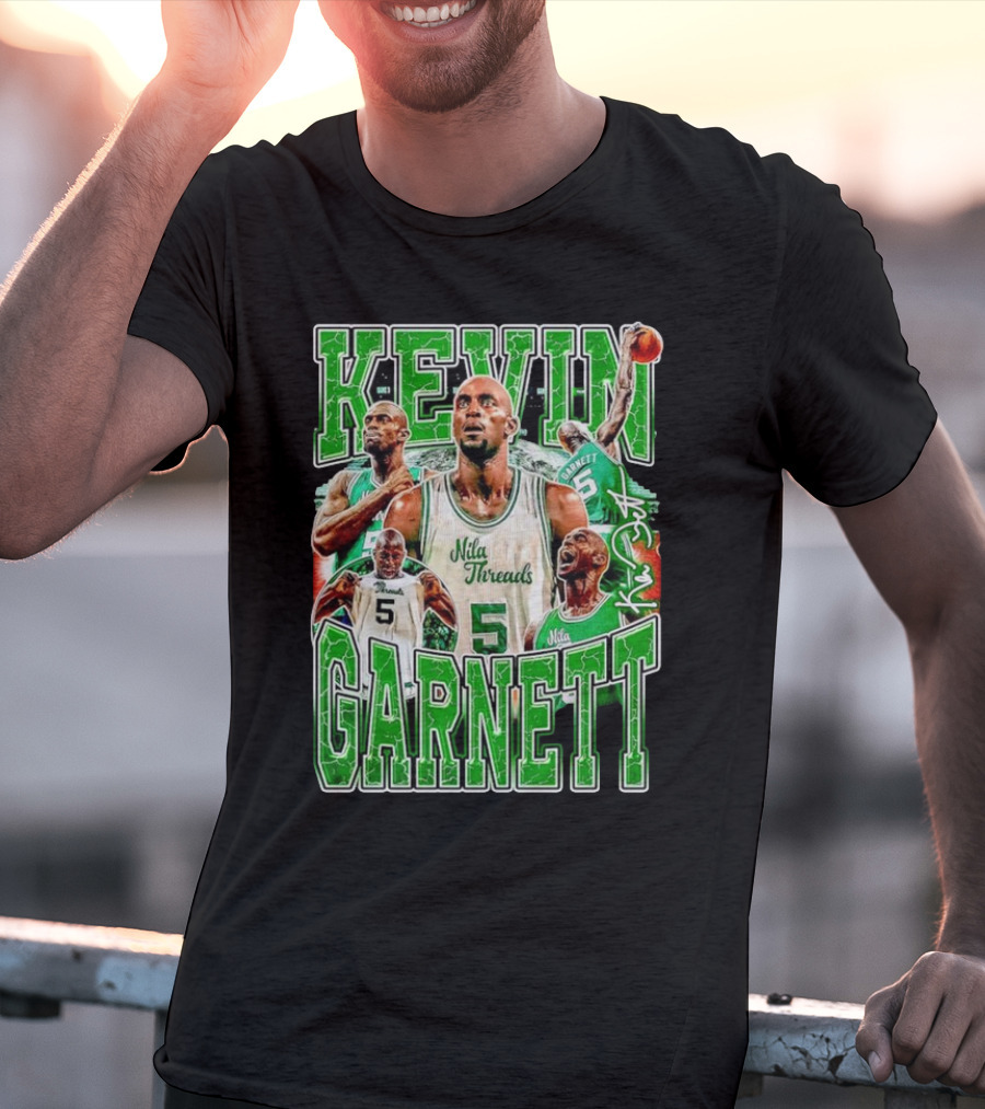 Kevin Garnett Boston Celtics Nila Threads Basketball Legend T-Shirt