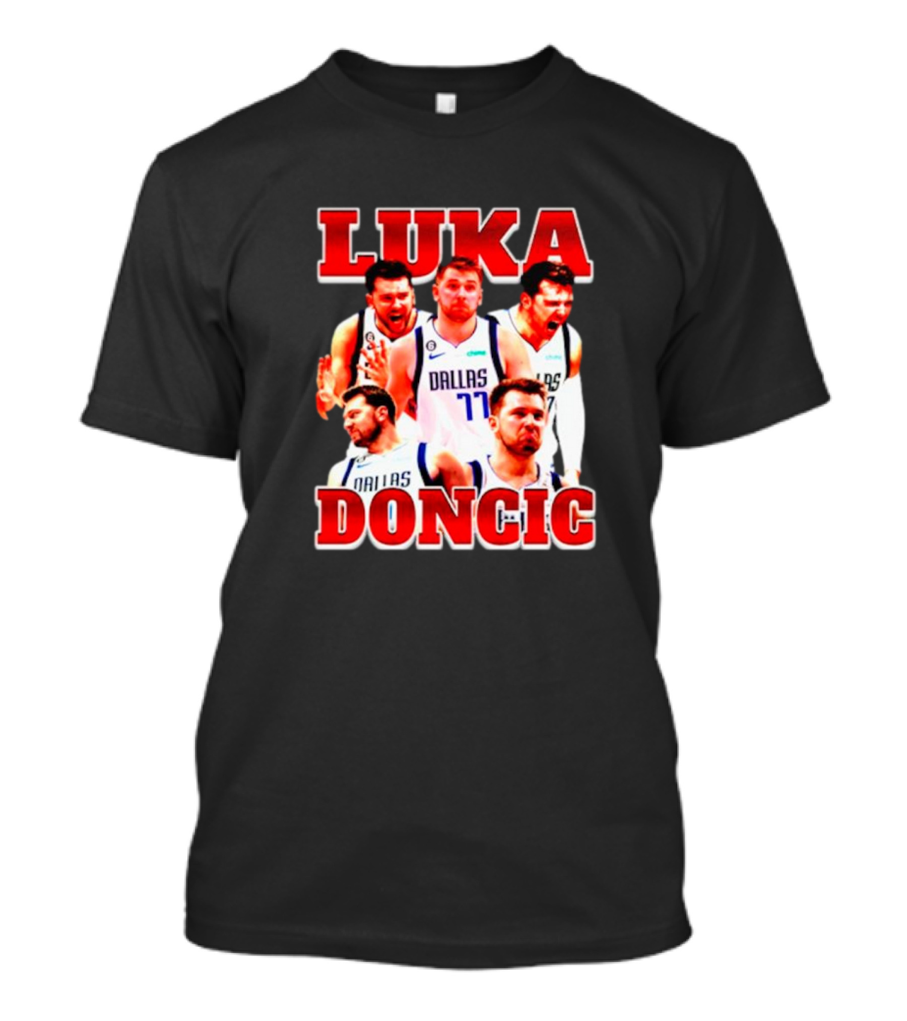 Luka Doncic Dallas Basketball Player Collage T-Shirt