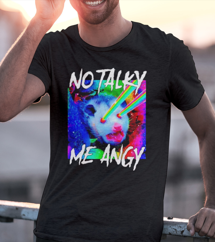 No Talky Me Angy Laser Eyes Possum T-Shirt