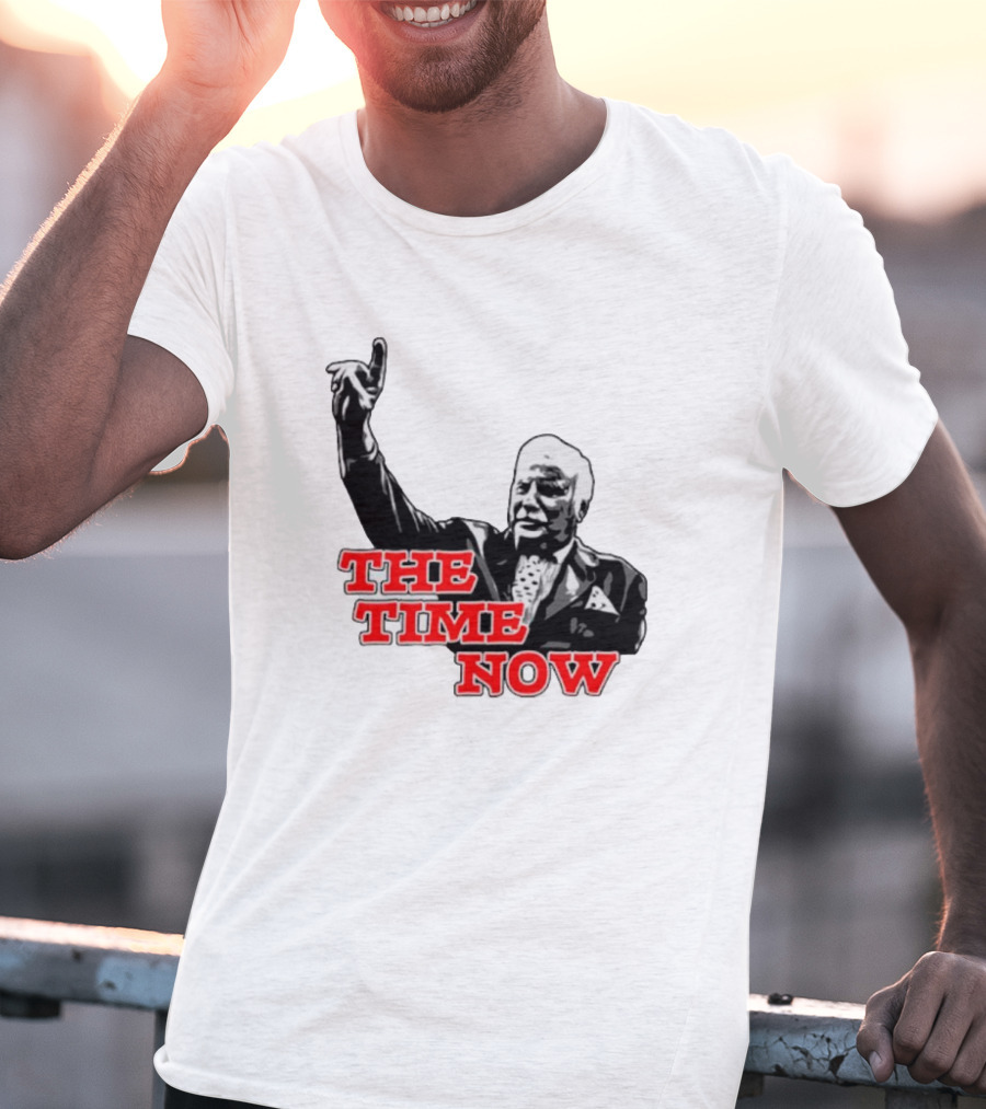The Time Is Now Iconic Figure With Pointing Gesture T-Shirt