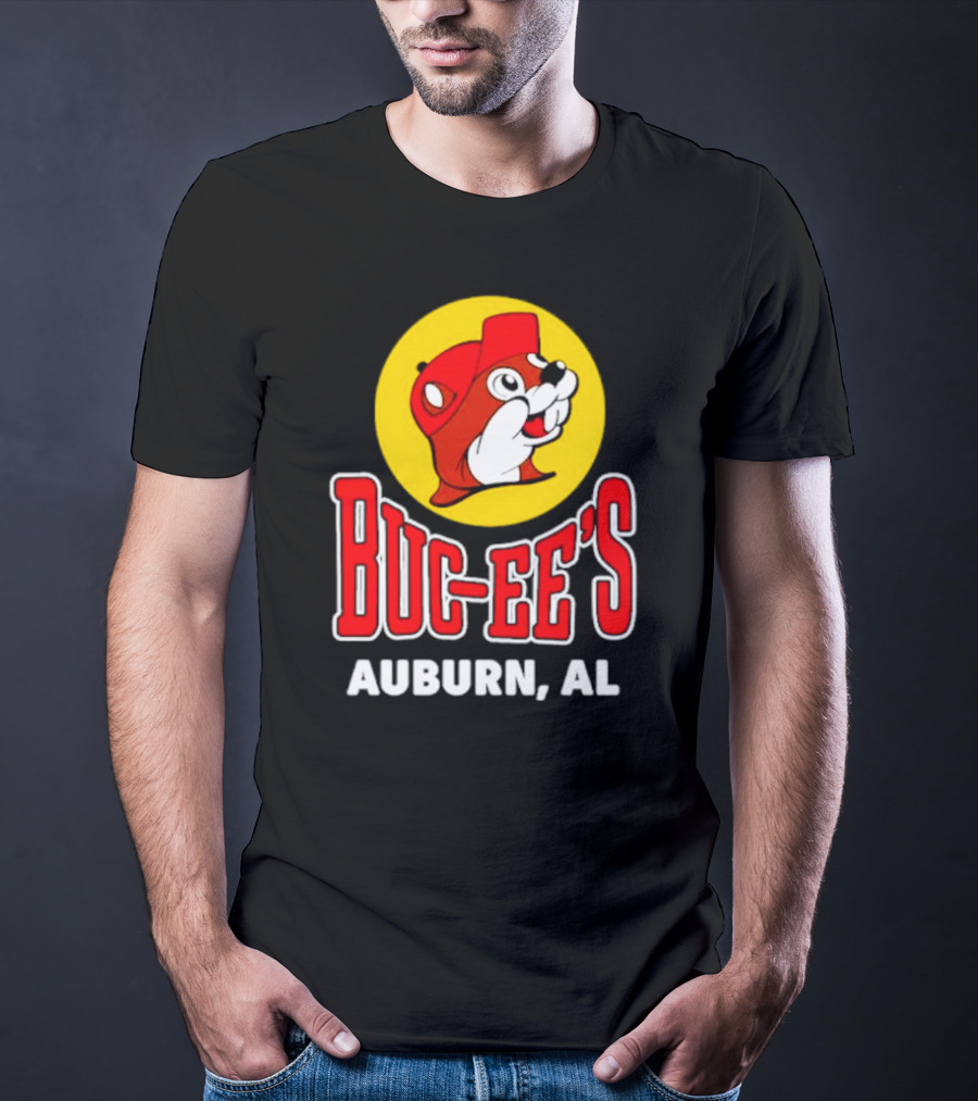 Buc-Ee's Auburn AL Logo With Cartoon Beaver Mascot T-Shirt