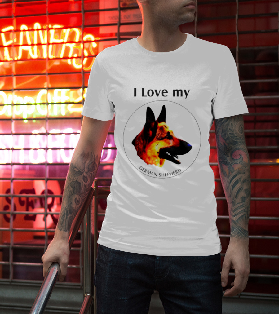 I Love My German Shepherd German Shepherd T-Shirt