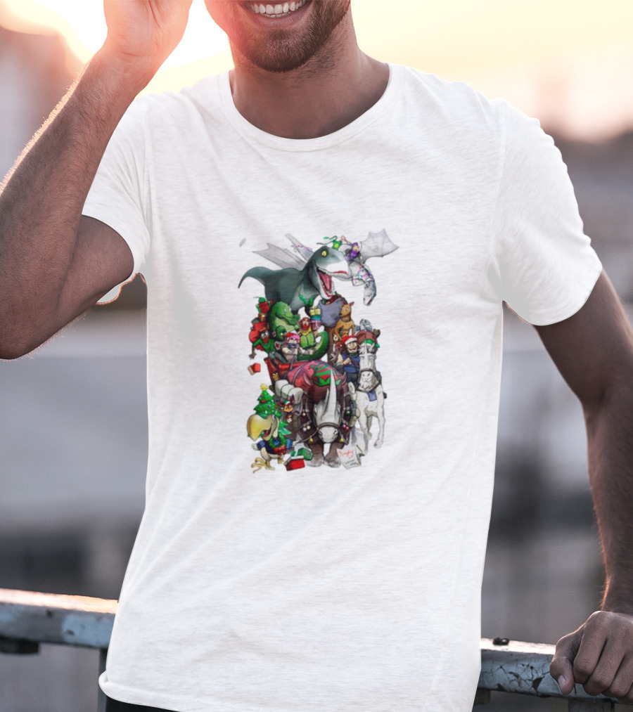 A Very Neebs Christmas Adventurous Dragon Holiday T-Shirt