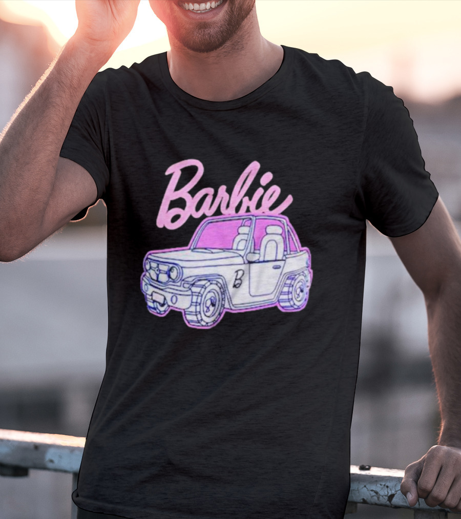Barbie Beach Cruiser Car With Pink And White T-Shirt
