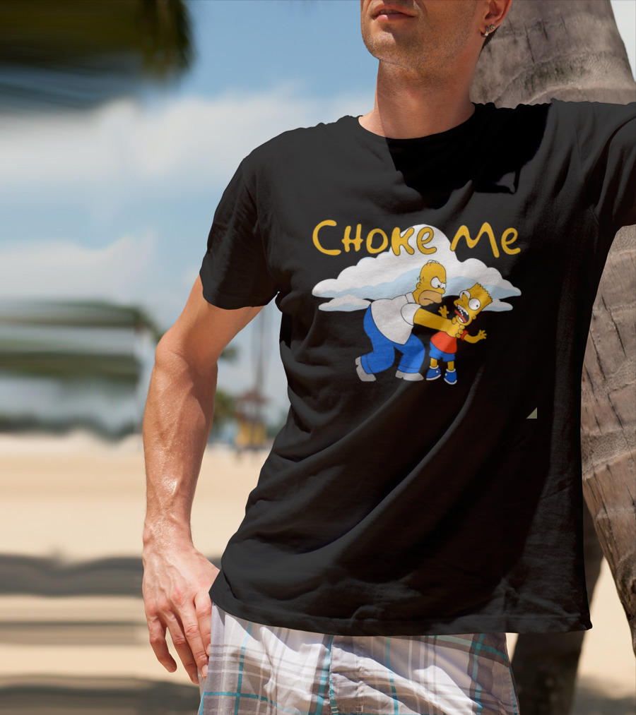 The Simpson Choke Me Bart Cloud Scene T-Shirt