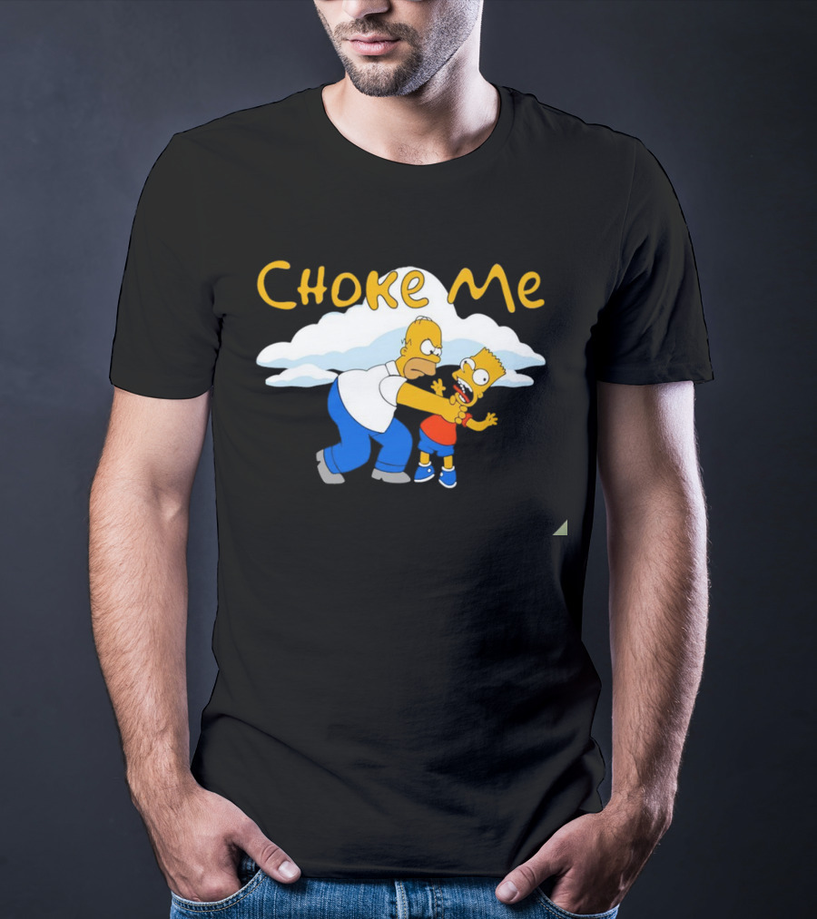 The Simpson Choke Me Bart Cloud Scene T-Shirt
