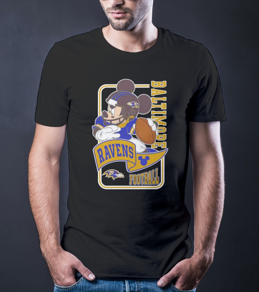 Baltimore Ravens Football Mickey Disney T-Shirt
