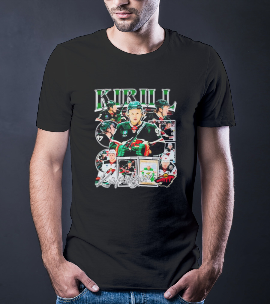 Kirill Kaprizov Minnesota Wild NHL Player Collage 97 T-Shirt