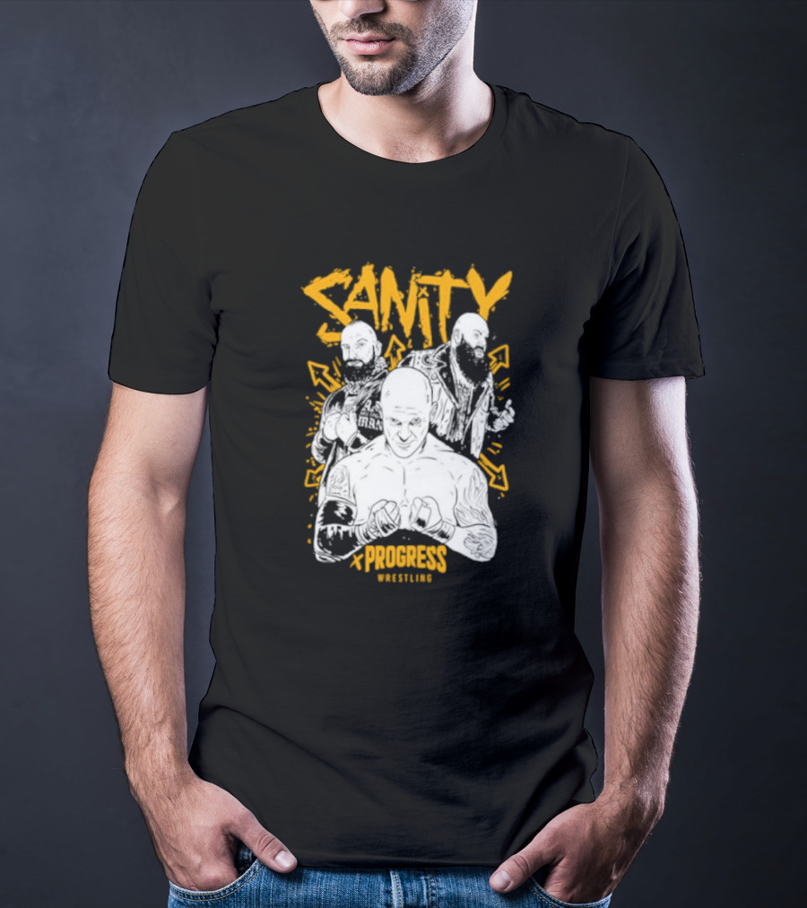 Sanity X Progress Wrestling Trio Fighters T-Shirt