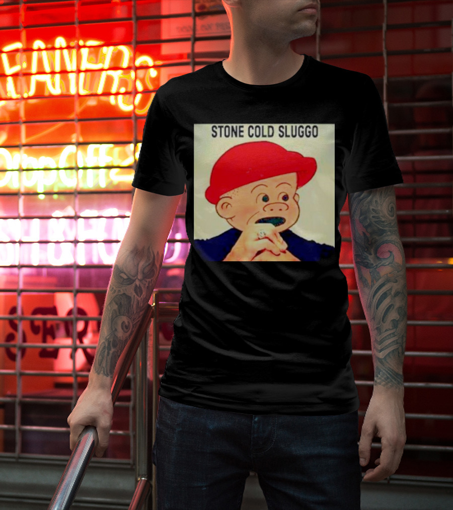 STONE COLD SLUGGO RED HAT CHARACTER HAND GESTURE T-Shirt