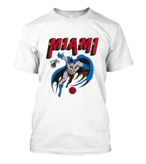 Batman Miami Heat Superhero Basketball Adventure T-Shirt