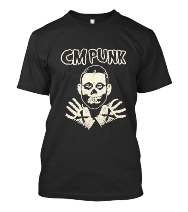CM Punk Misfits Fiend Skull X Hands T-Shirt